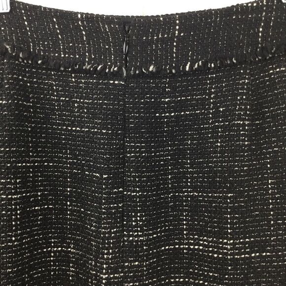 Ann Taylor Wool Tweed Black & Cream Midi Pencil Skirt - 12 - Picture 9 of 10